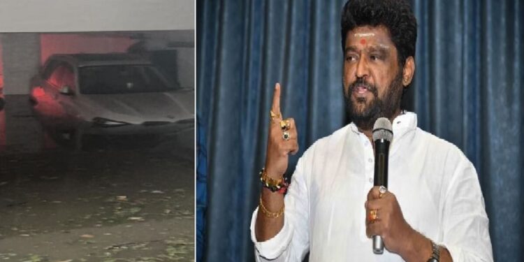Varun's uproar in Bangalore: Actor Jaggesh's luxury car drowned in rain