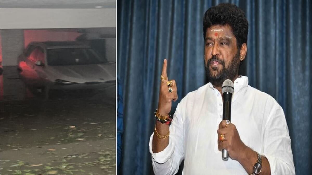 Varun's uproar in Bangalore: Actor Jaggesh's luxury car drowned in rain