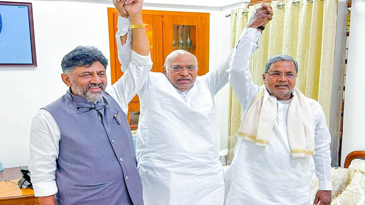 Karnataka New CM Siddharamiah and DCM DK shivakumar Oat May 20 sasy kc venugopal