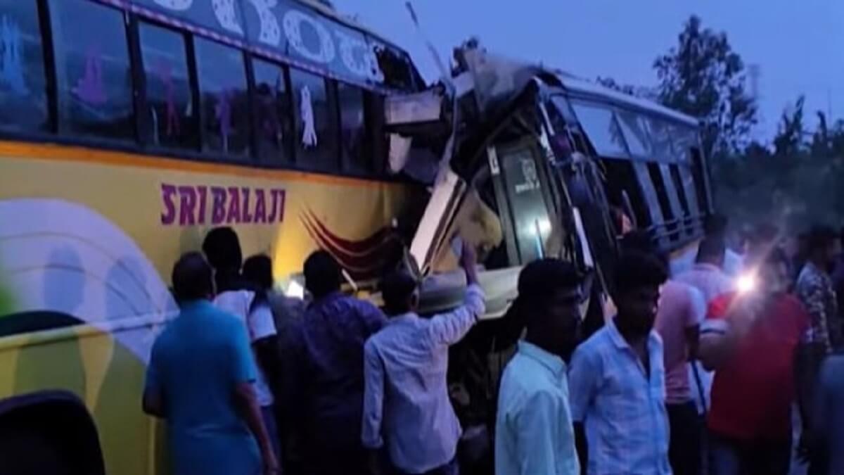 Shivamogga BUS Accident Ksrtc Bus And Private Bus accident 10 death
