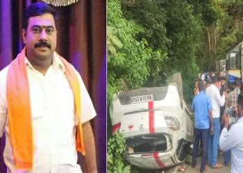 BJP leader Swami Gowda BJP leader dies in an accident