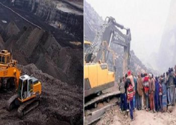 Collapse of illegal coal mine 3 people died many people are suspected to be trapped under the debris