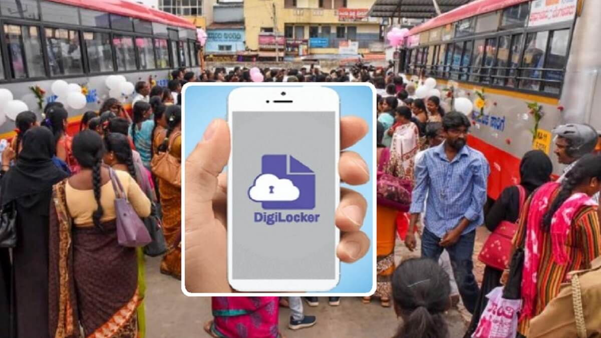 Shakti Scheme Free bus travel for women on presentation of Digilocker photocopy of any record