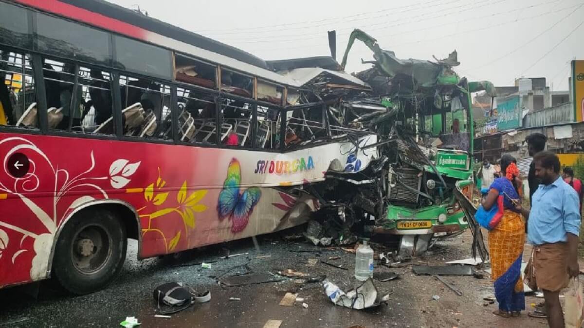 Tamil Nadu Bus Accident: A terrible accident between buses: 7 dead, 40 injured