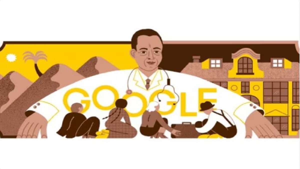 Google Doodle : A doodle specially honoring Egyptian-German physician Dr. Mod Helmy