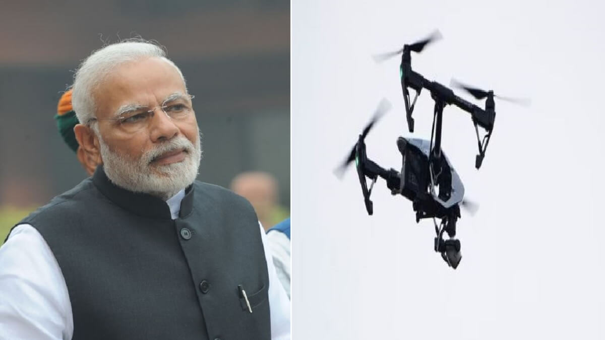 PM Narendra Modi: Drone camera spotted on Prime Minister Narendra Modi's house