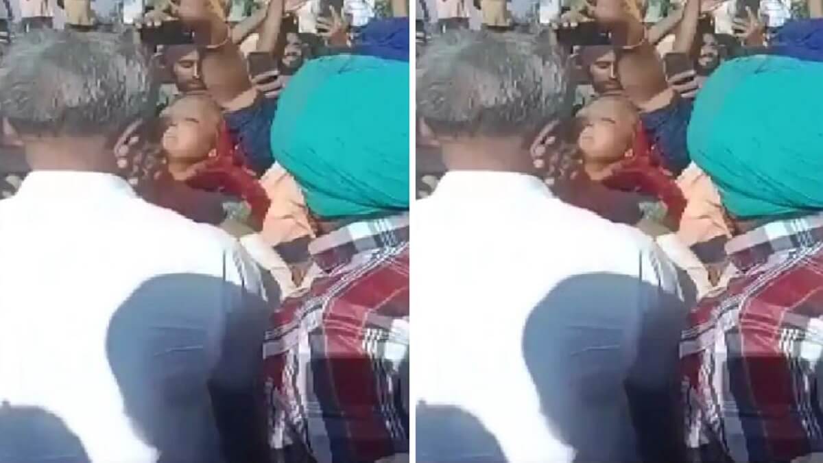Woman Slaps MLA : A woman slapped a MLA who had come to the village to review the flood situation