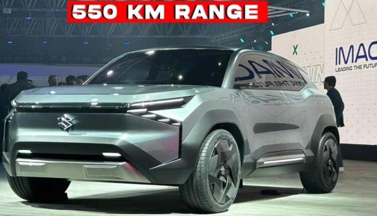 550 km on a single charge Mileage Maruti Suzuki eVX Electric SUV Features Japan Mobility Show