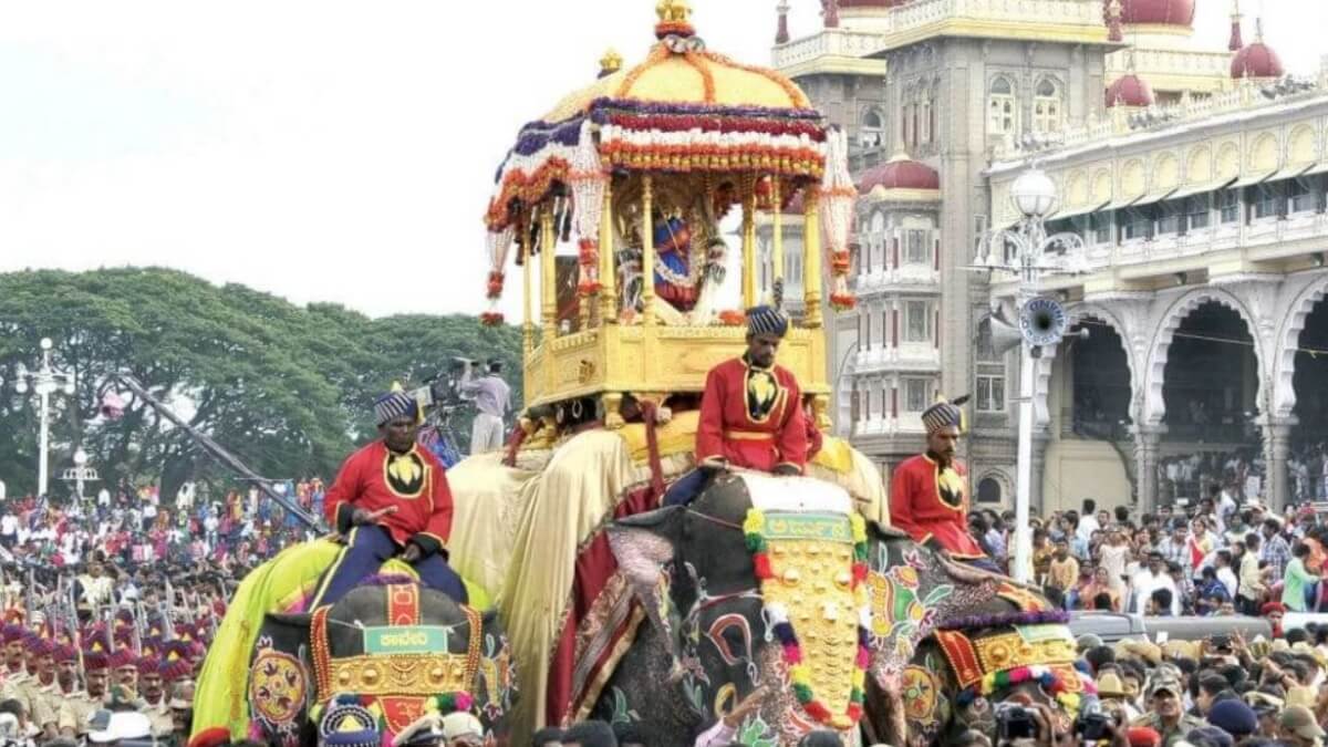 Famous music director Nada‌ Brahma Hamsalekha launched the world famous Mysore Dasara Celebration