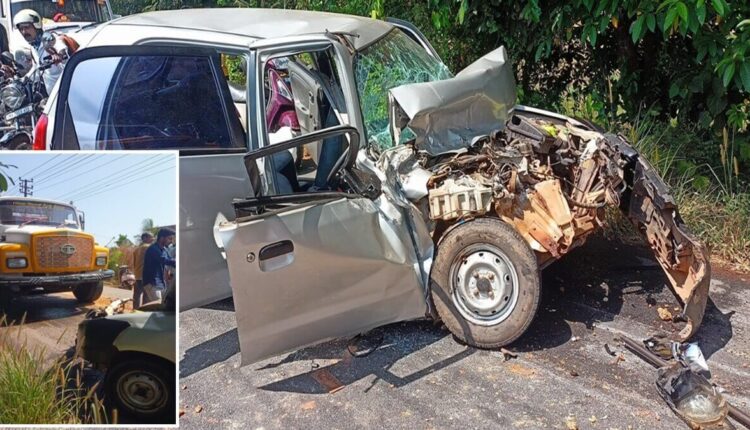 Kota Tipper Lorry Car Accident Viveka High School Physical Director Ganesh Shetty is serious