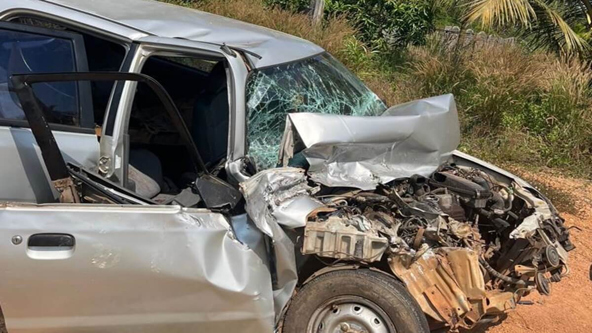 Kota Tipper Lorry Car Accident Viveka High School Physical Director Ganesh Shetty is serious 