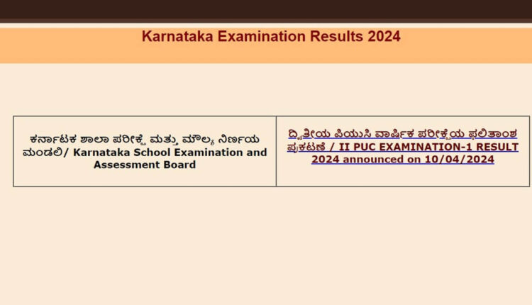 Karnataka SSLC Result 2024 SSLC Result announced  Click Here to Check Result