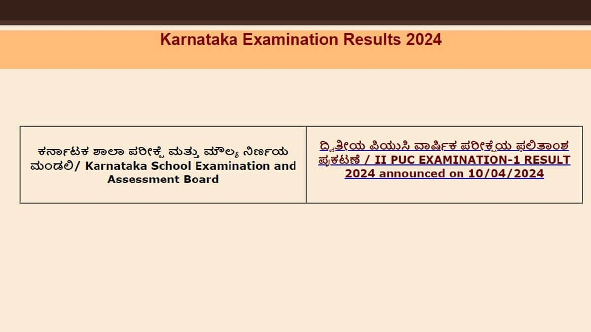 Karnataka SSLC Result 2024 SSLC Result announced May 10 Click Here to Check Result 