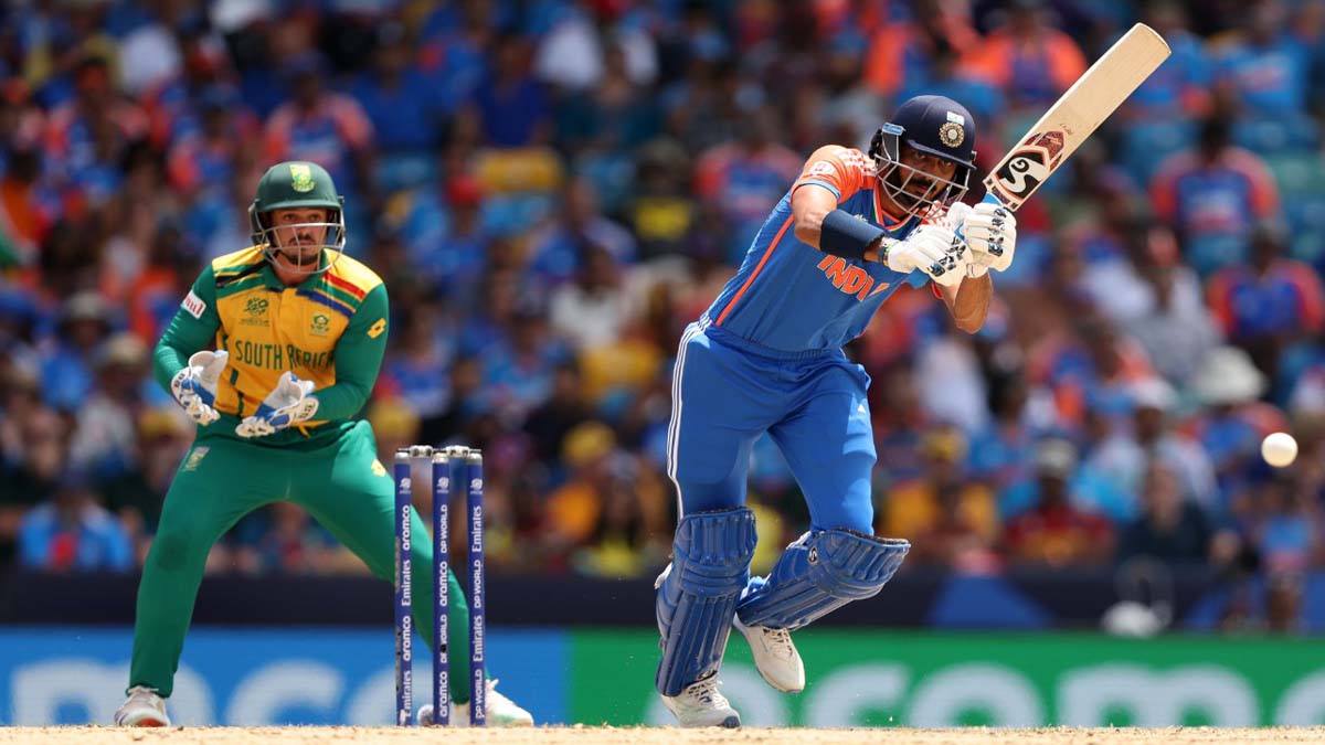 India vs South Africa ICC T20 World cup 2024 Final Virat Kohli and Axar Patel Batting
