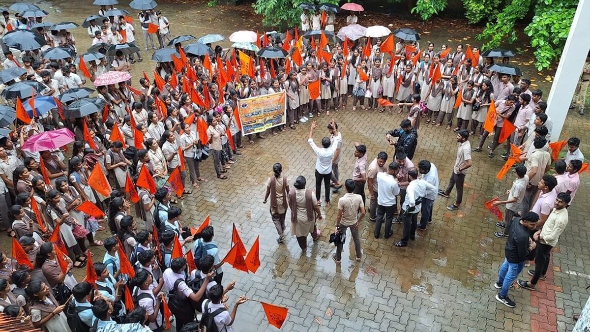 Udupi News Victory for ABVP Protest New KSRTC bus from Ajri to Kundapura