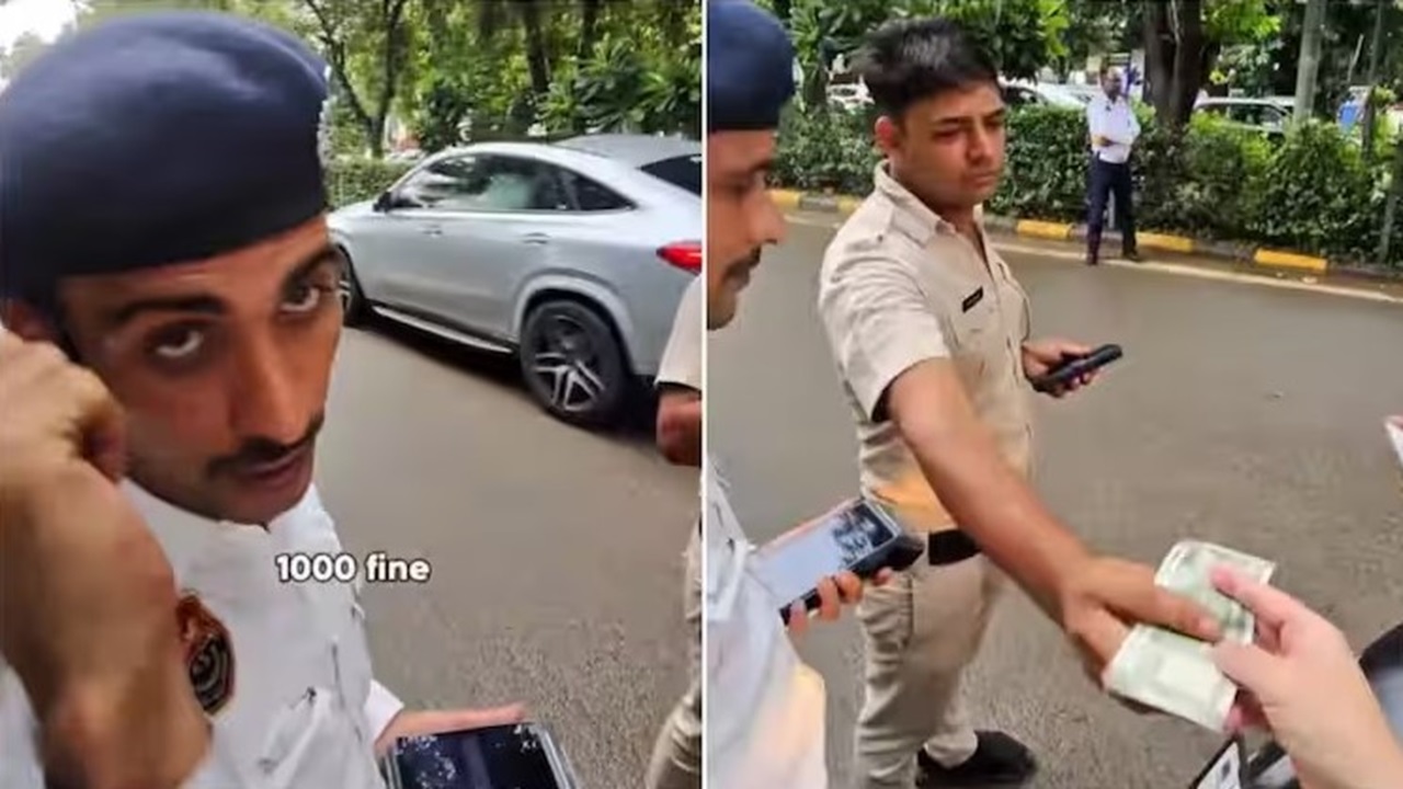 Police personnel who took bribe from Japanese tourists; Finally, something different happened Viral Vedio