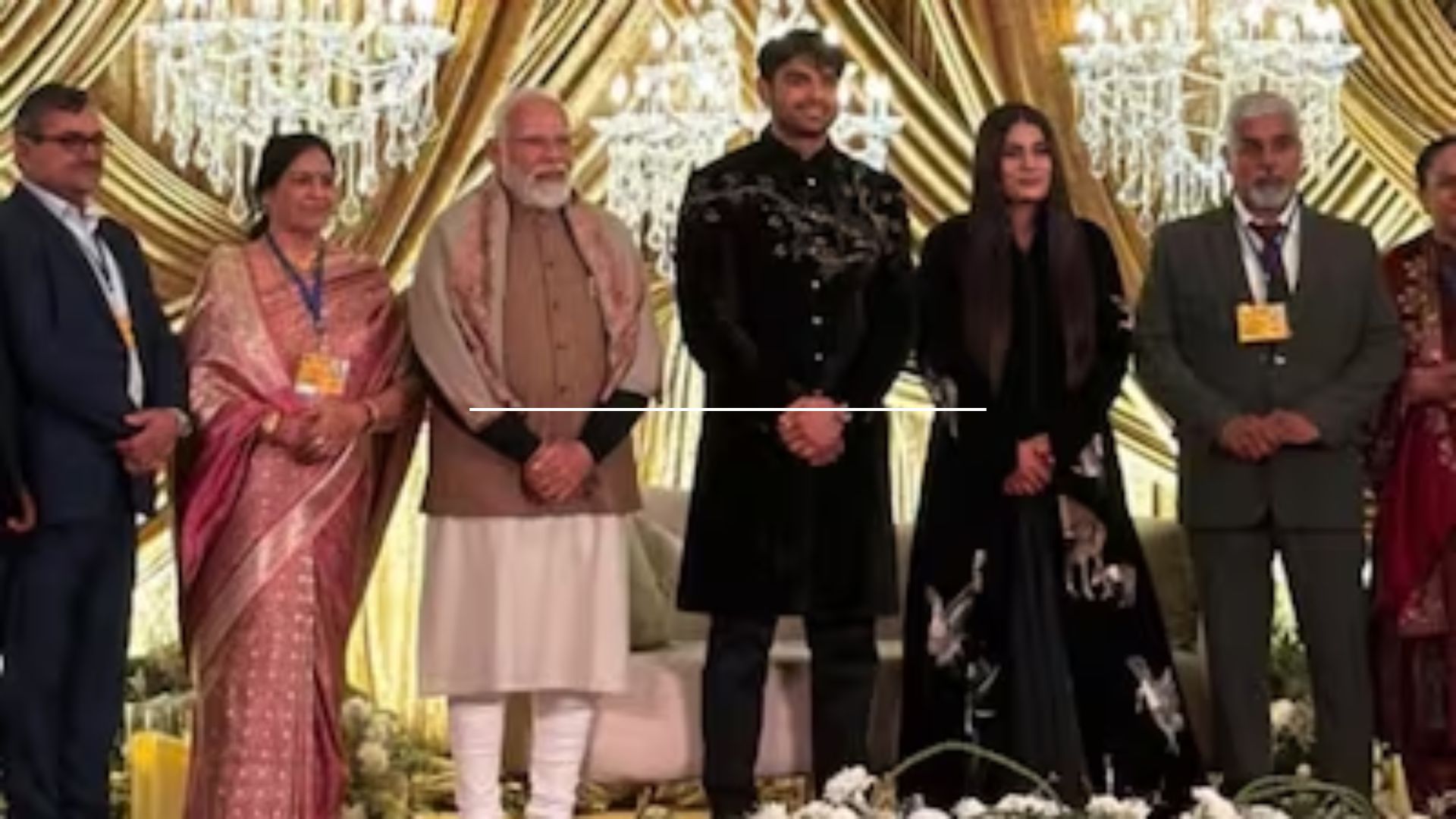 Neeraj Chopra Himani marriage reception PM Modi visit and wishes newly weds couple
