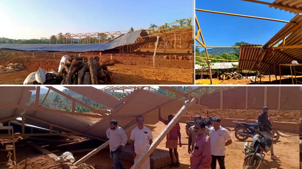 Udupi Poultry Shed collapses