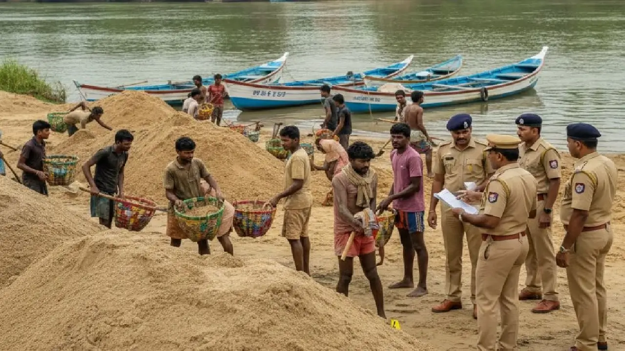 Kundapur Illegal sand mining in Varahi river Molahalli Case against 22 people including Halnadu Devananda Shetty