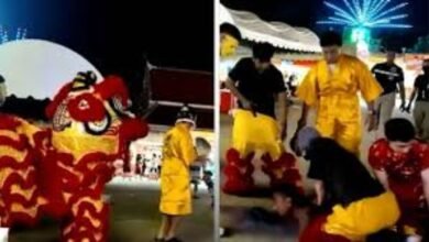 Thai police disguised as lion dancers arrest thief Bizarre video from Thailand goes viral