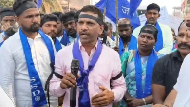udupi congress office protest samata sainika dala