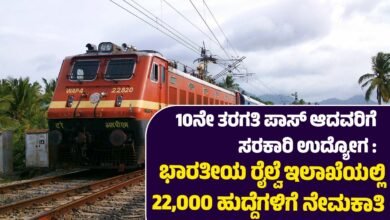 Govt Jobs for Class 10th Pass Recruitment for 22000 Posts in Indian Railway Department