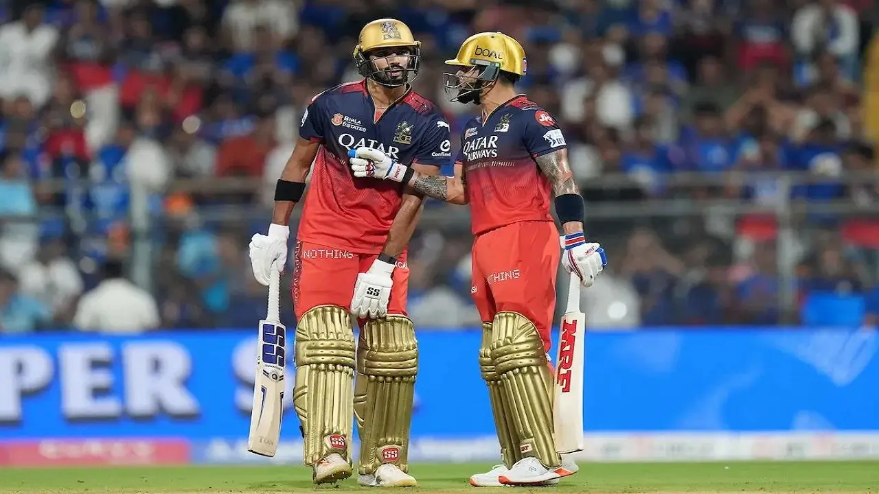 rcb wins ipl opening match against srh record chase kohli padikkal-heroics