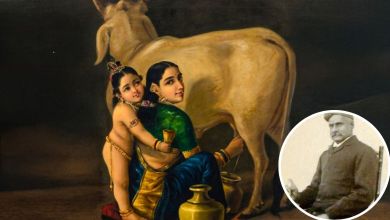raja ravi verma yashoda krishna painting
