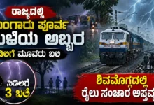 Pre-monsoon rains in the state Three killed by lightning train traffic disrupted in Shivamogga