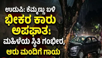 Udupi Kemmannu Car Accident 5 Injured Kannada News