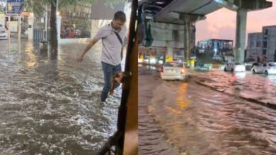 ಮಳೆ ಅಬ್ಬರಕ್ಕೆ ಬೆಂಗಳೂರು ರಸ್ತೆಗಳು ಜಲಾವೃತ! ಸಂಚಾರ ಸಂಪೂರ್ಣ ಅಸ್ತವ್ಯಸ್ತ