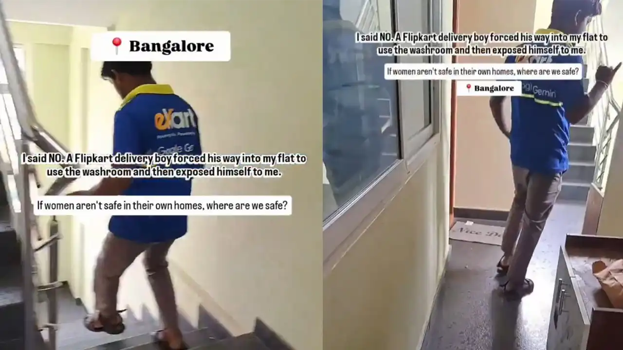 ಒಂಟಿ ಮಹಿಳೆಯಿದ್ದ ಮನೆಗೆ ನುಗ್ಗಿ ಫ್ಲಿಪ್​ಕಾರ್ಟ್ ಡೆಲಿವರಿ ಏಜೆಂಟ್​ ಅಸಭ್ಯ ವರ್ತನೆ : ವಿಡಿಯೋ ವೈರಲ್​