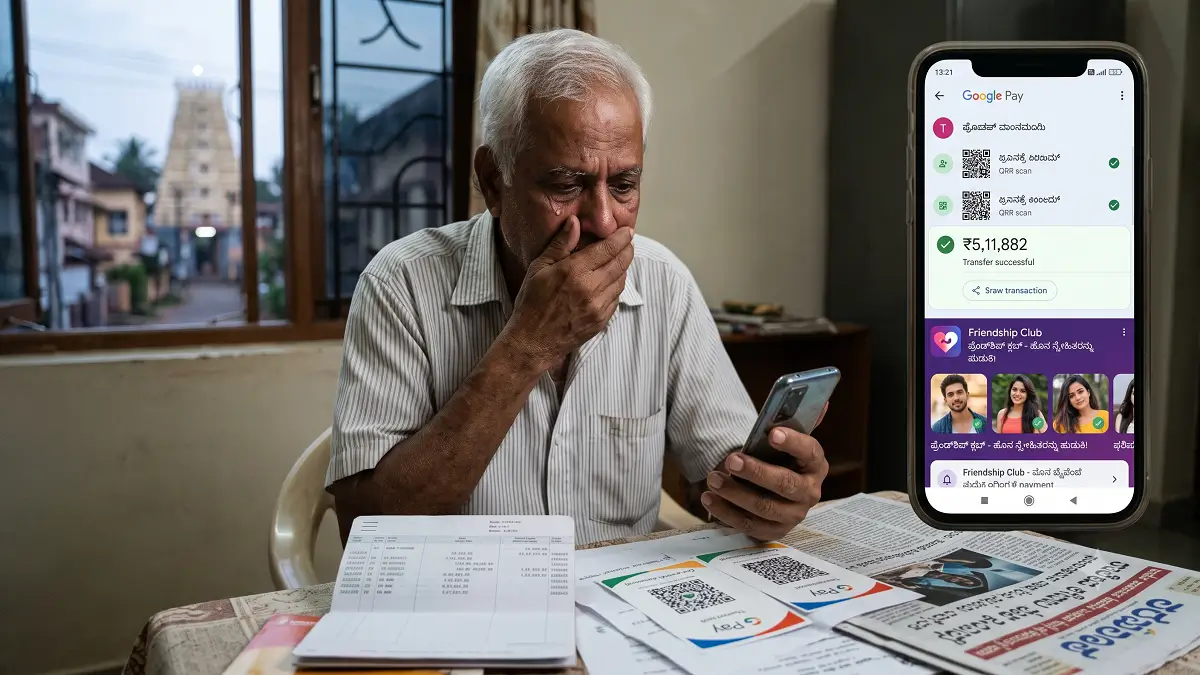 ಉಡುಪಿ : 66 ವರ್ಷದ ವೃದ್ಧನಿಗೆ ‘ಫ್ರೆಂಡ್ಶಿಪ್ ಕ್ಲಬ್’ ಆಮಿಷ: ಜಿ-ಪೇ, QR ಸ್ಕ್ಯಾನ್ ಮೂಲಕ ₹5.11 ಲಕ್ಷ ವಂಚನೆ