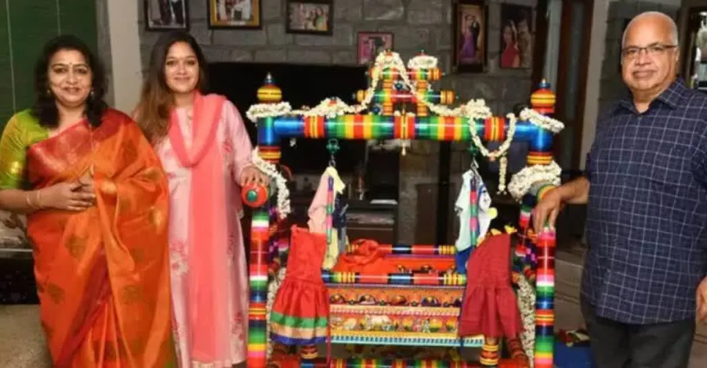 Meghana Raj Son Cradle Ceremony 1