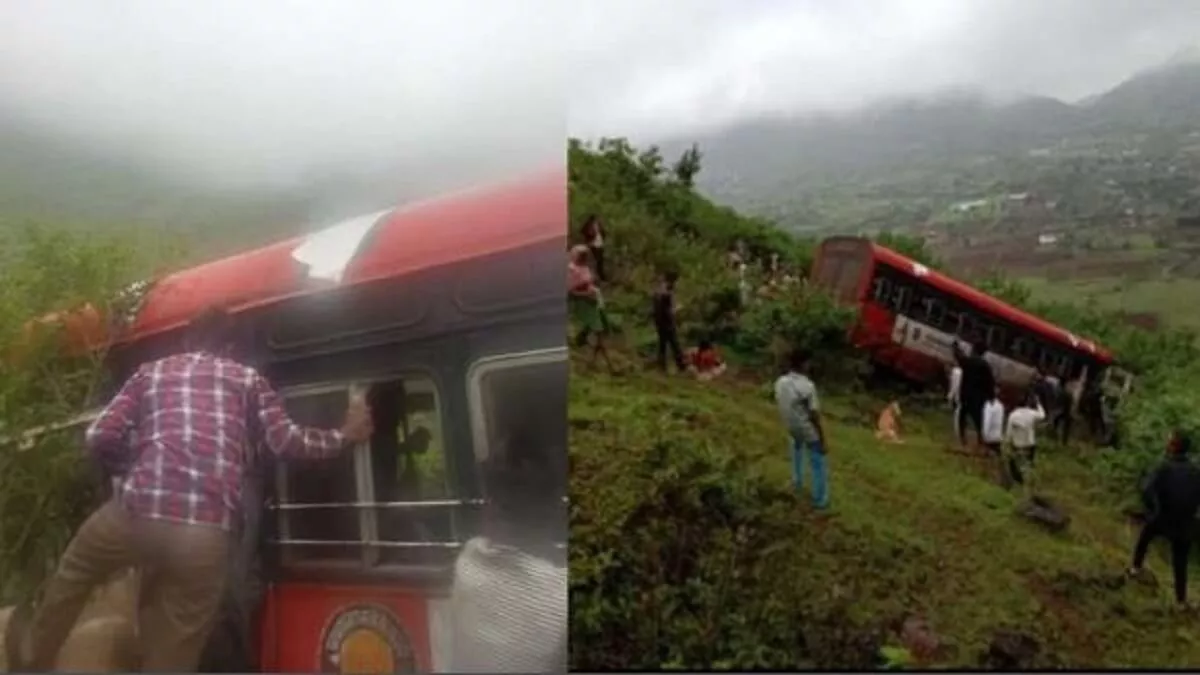 Maharashtra bus accident: Bus fell into ditch: One dead, 16 injured