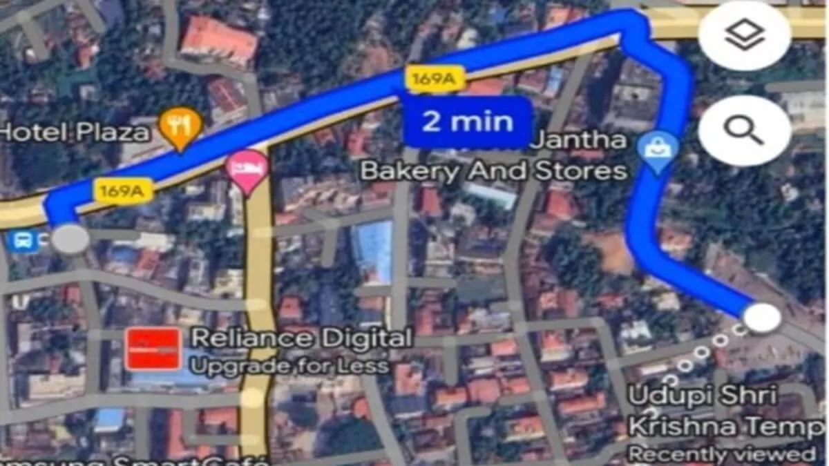 Udupi Shri krishna Mutt Google Map location changed by Google